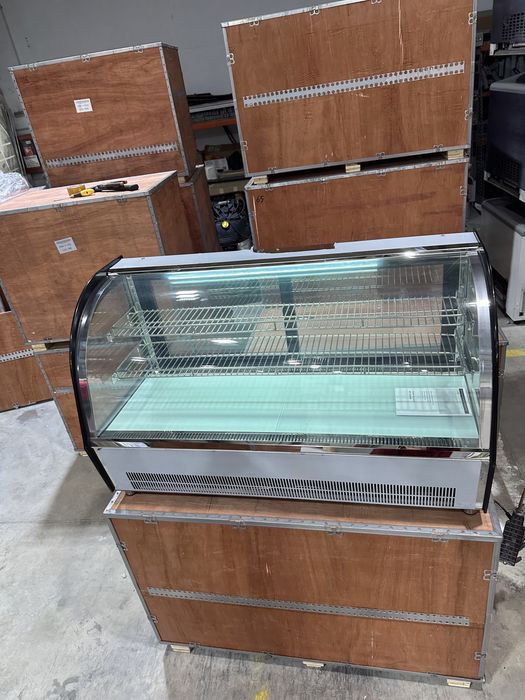 Vitrina de banc Lisa 120 cm / Refrigerare sau Vitrina calda / INOX