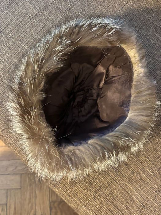 Caciula vulpe argintie - ca noua