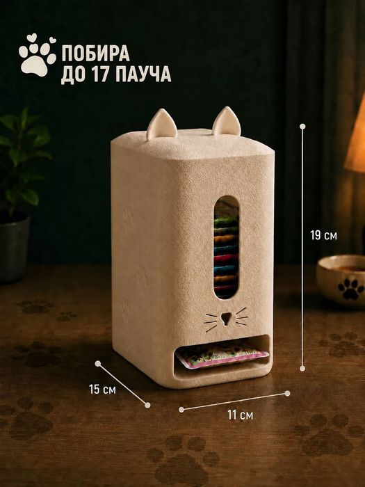 Органайзер за паучове с котешка храна
