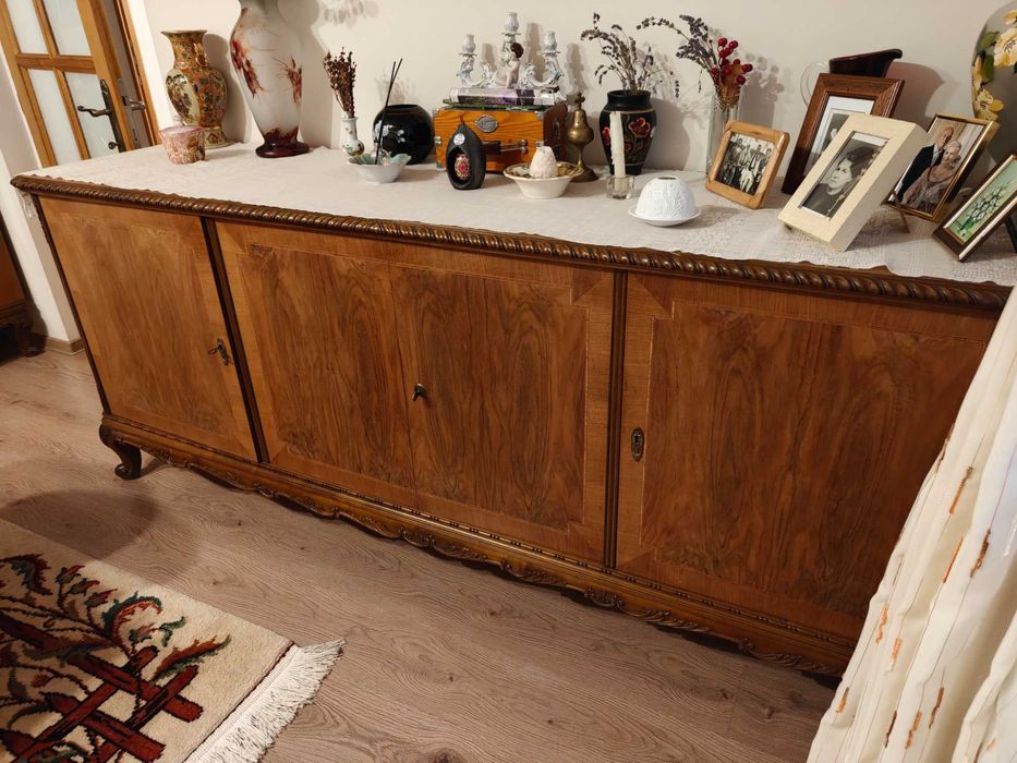 Set mobila lemn masiv si furnir natural