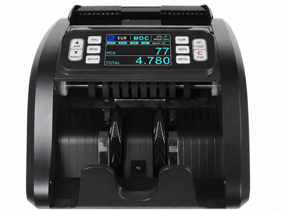 ЕЦБ тествана професионална банкнотоброячна машина AL-N60D CIS Dual Display EUR USD   и др .