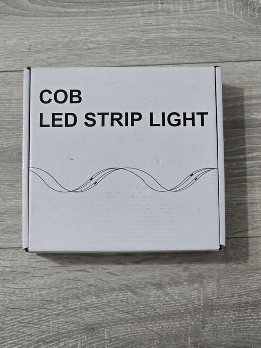 Bandă LED COB 10M 4000K cu telecomandă RF și sursă – 384 LED/m