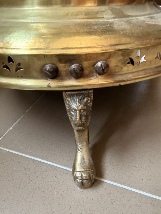 Arzator Mare Brazier Vintage din Alama Bronz