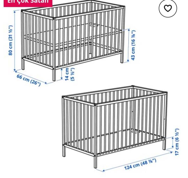Бебешка дървена кошара IKEA