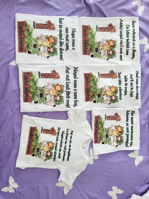 Set 7 tricouri personalizate 1 an