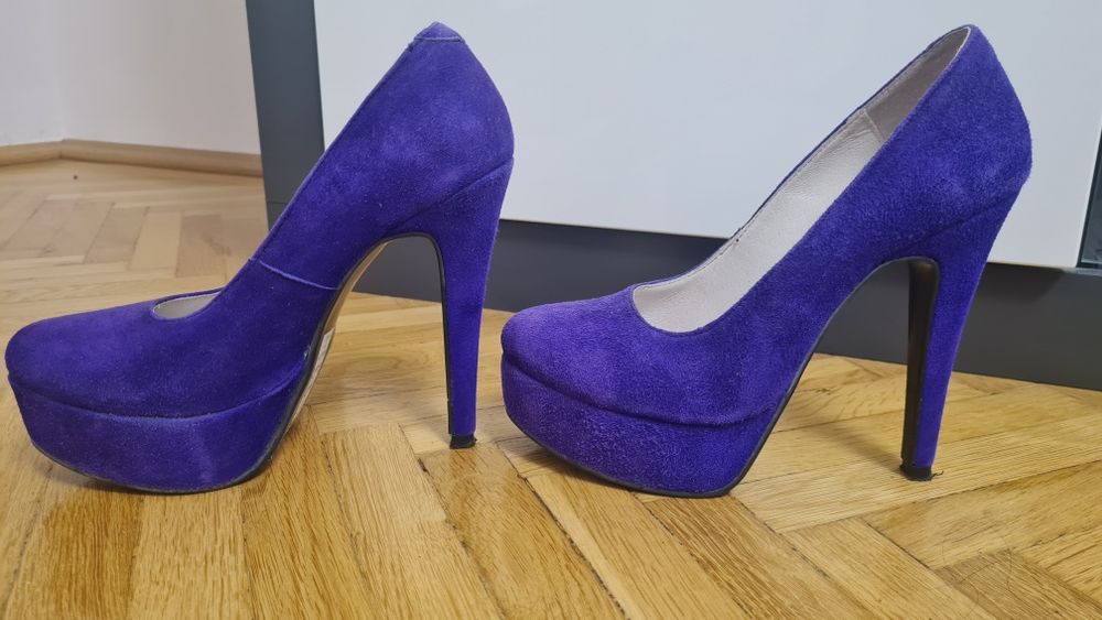 Pantofi piele intoarsa naturala 35