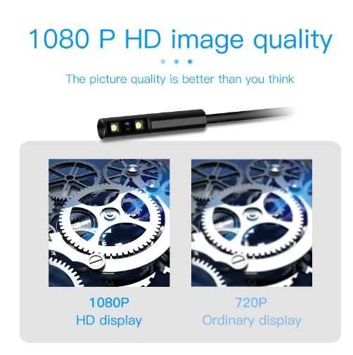 Endoscop camera auto, casa, cu leduri, cablu 5 m flexibil