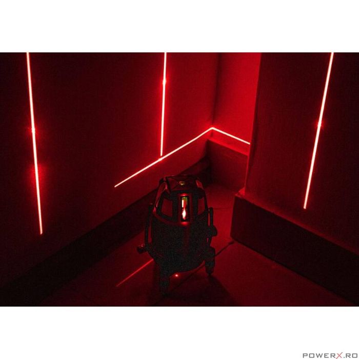 Nivela laser 360°, distanta de lucru 40 m, Red Technic