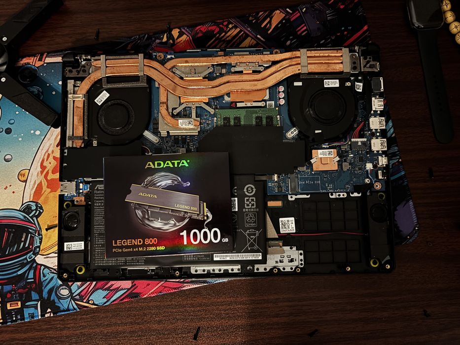 Asus tuf F15 FX506HC направен апгрейд