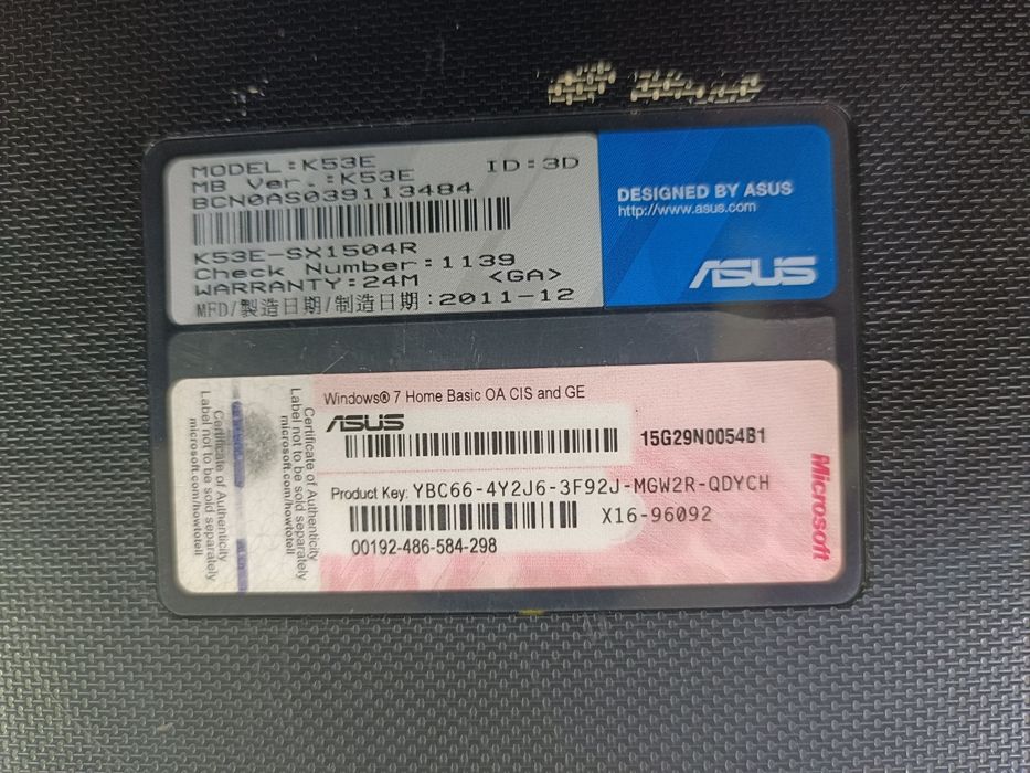 ASUS не рабочий. Б.у.