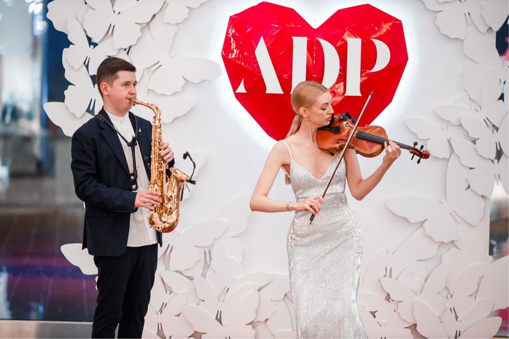 Дуэт скрипка и саксофон в Астане
