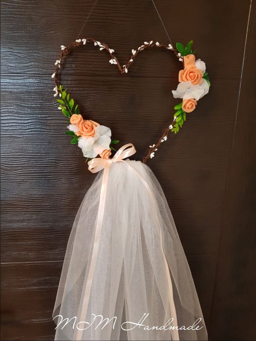 Сватбен аксероар, украса венец за врата