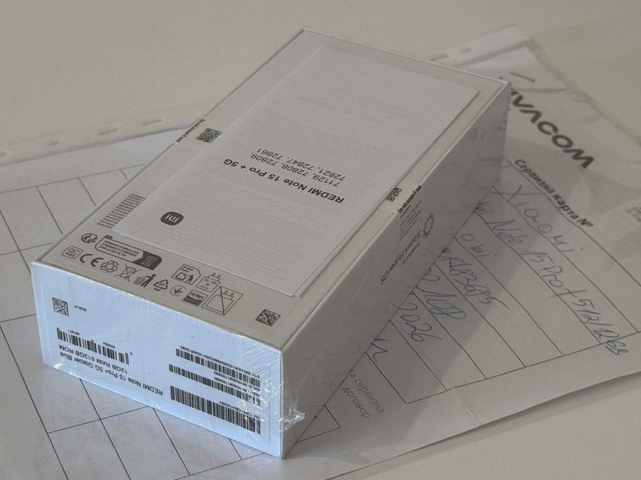 Бартер! НОВ! 24м.Гаранция! Xiaomi Redmi Note 15 Pro+ Plus 512GB Glacier Blue (Син)