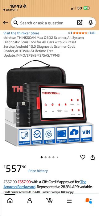 THINKSCAN Max OBD2 Автомобилна Диагностика