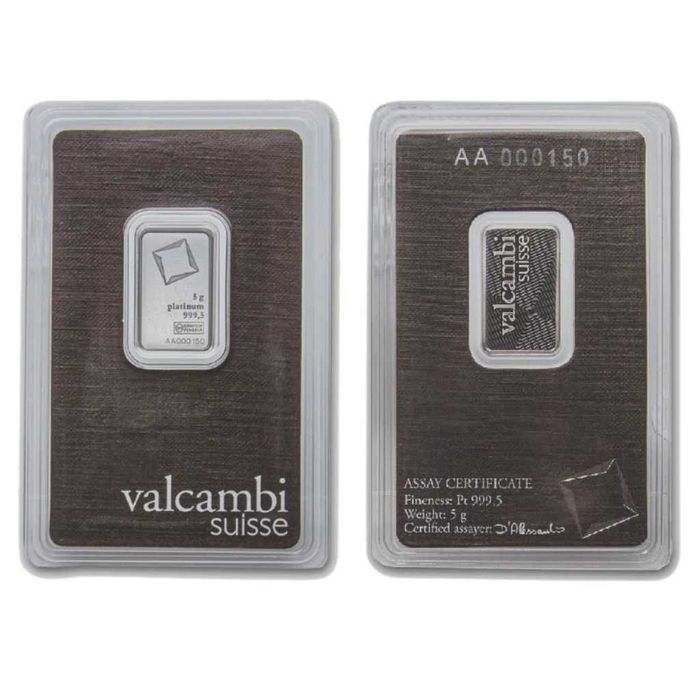 Vand 3 buc. lingou platina de 5 gr