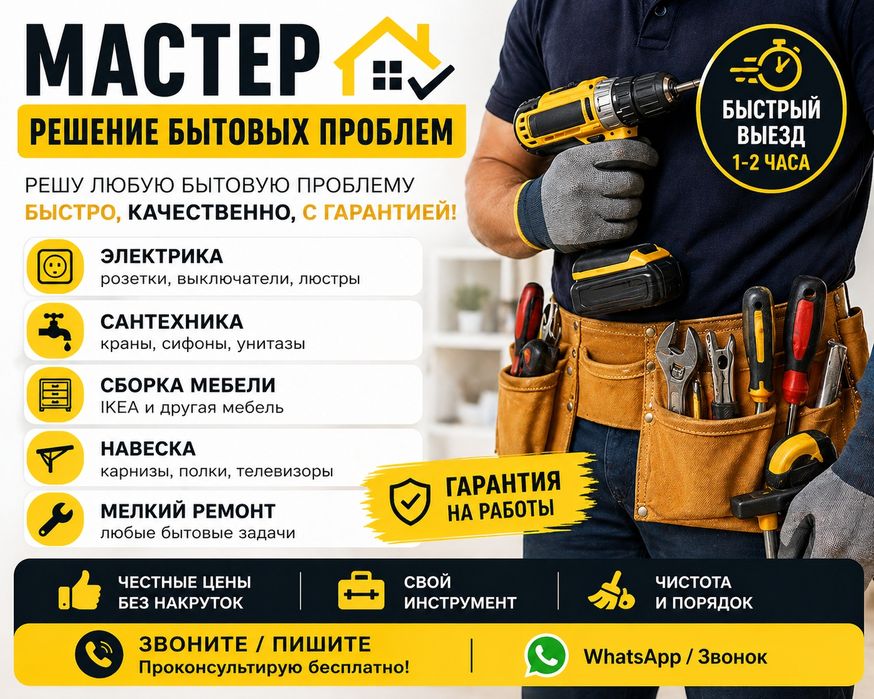 Мастер на дом | Быстро и аккуратно