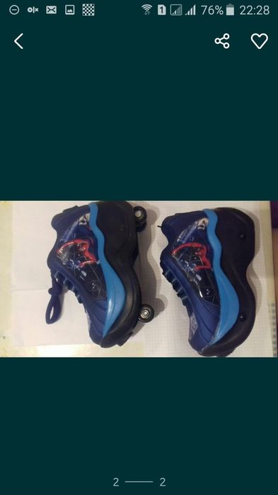 Кроссовки на роликах новые