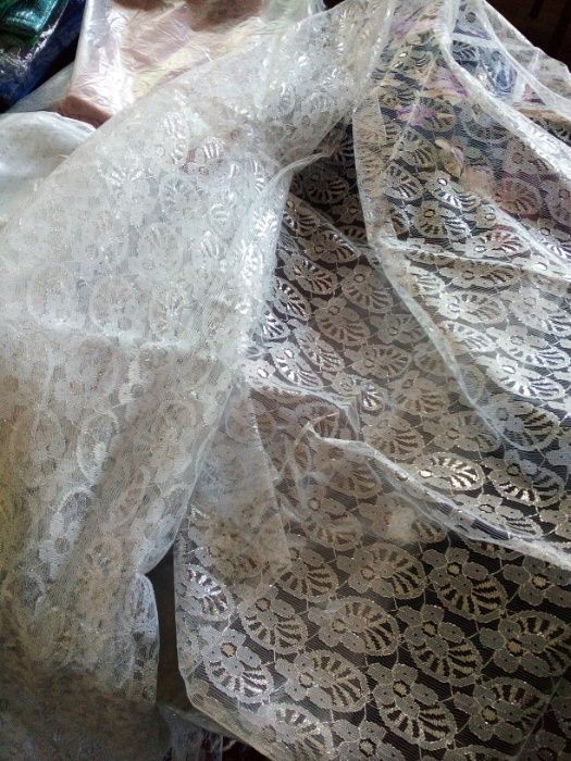 Келинлар учун гипюр газлама.Метри 30минг.Ткань для невесты гипюр
