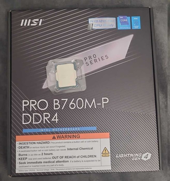 Kit Gaming Nou/Sigilat: Intel i5-14600KF + Placă de bază MSI PRO B760M-P DDR4