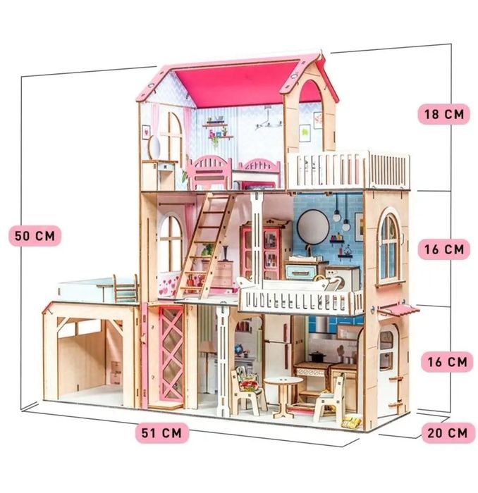 Кукольный домик,с мебелью и с бассейном, конструктор,17000тг,в подароч
