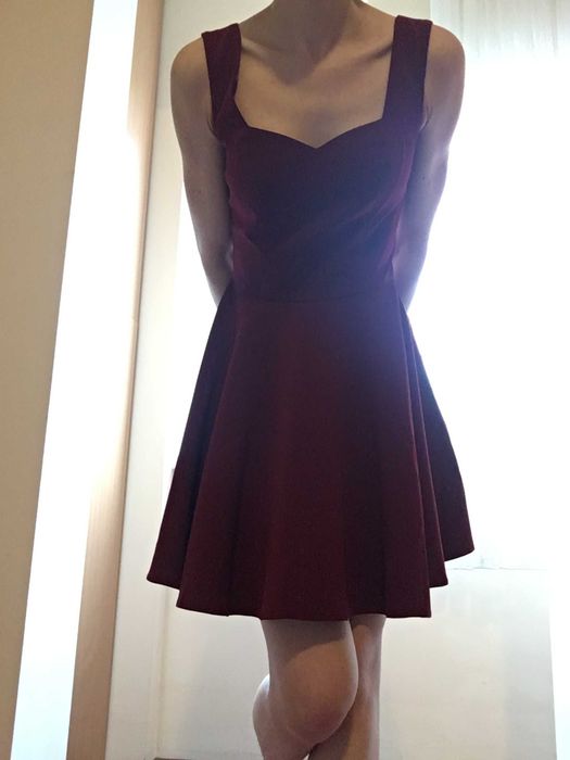 Rochie scurta Burgundy marime XS, eveniment/domnisoara de onoare