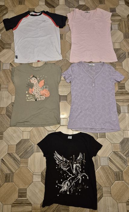 Tricou fetita 10-12 ani 5 buc de firma C&A Lc waikiki Takko Decathlon