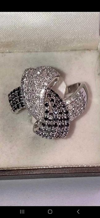 Inel vintage de aur galben 14k cu diamante naturale 1.50ct /marime 66