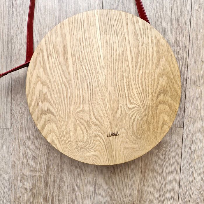 Geanta Lemnia din piele si lemn