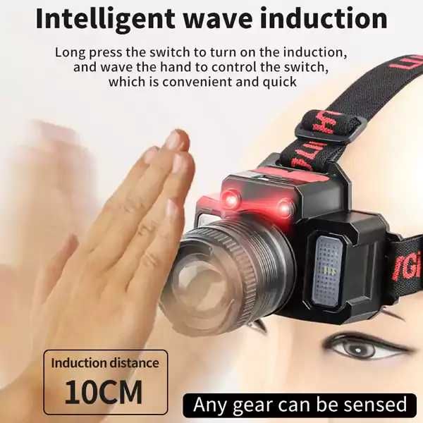 Водоустойчив челник с XHP50 диод, сензорно управление и COB светлина