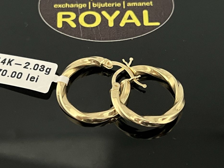 Bijuteria Royal CB : Cercei dama aur 14k 585  2,03 gr