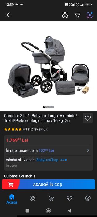 Cărucior 3 în 1  aproape nou