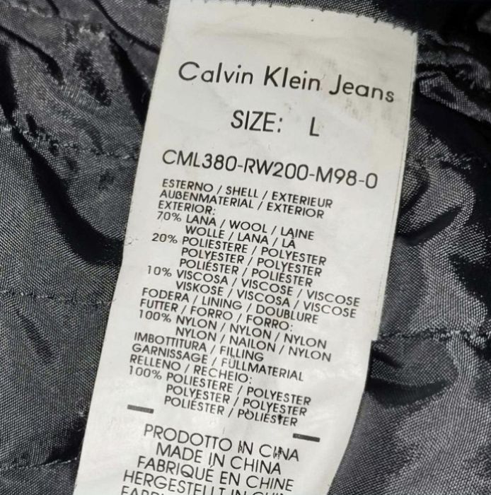 Palton bărbătesc Calvin, Lână naturală - Marimea L