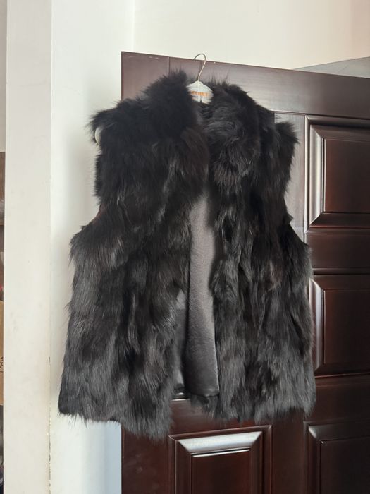 Vesta din  blana naturala(vulpe) S