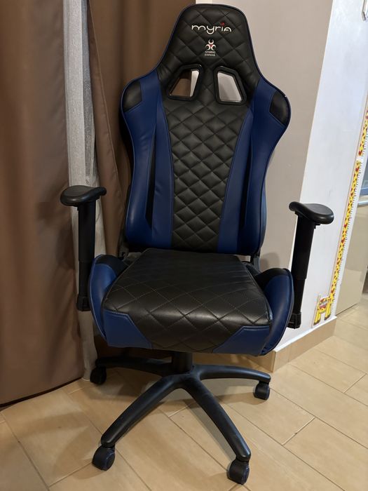 Scaun gaming myria negru-albastru