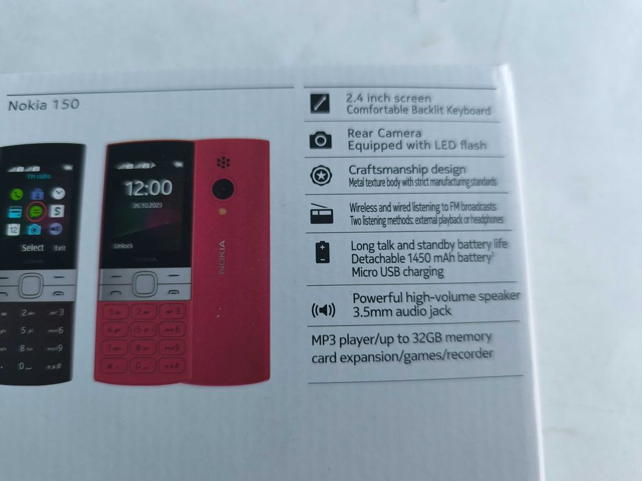 Telefon Nokia 150 dual sim 2G editia 2023 nou