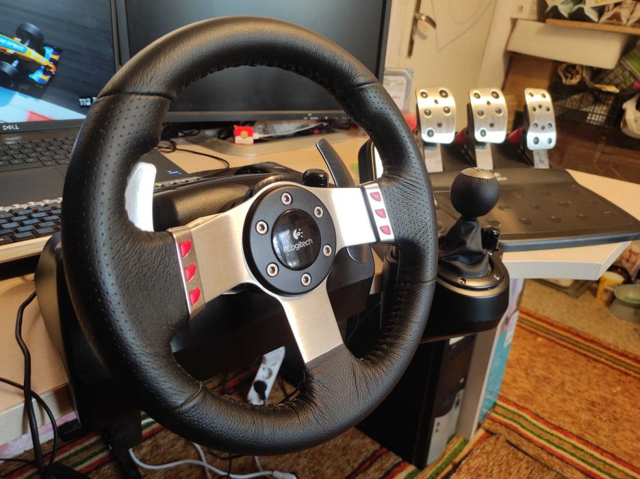 С ГАРАНЦИЯ ! Logitech G27 волан за PC, компютър, лаптопи или PS3