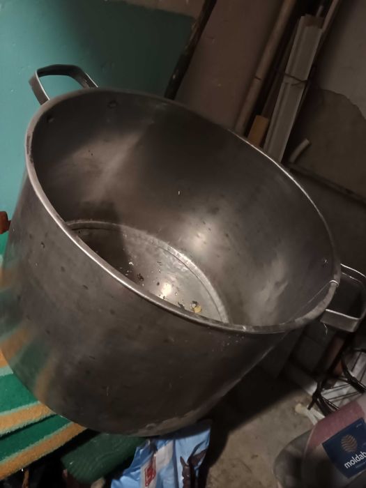 Vânzare cazan inox alimentar 120 litri, fără capac,poate fi folosit la fabricarea tuicii