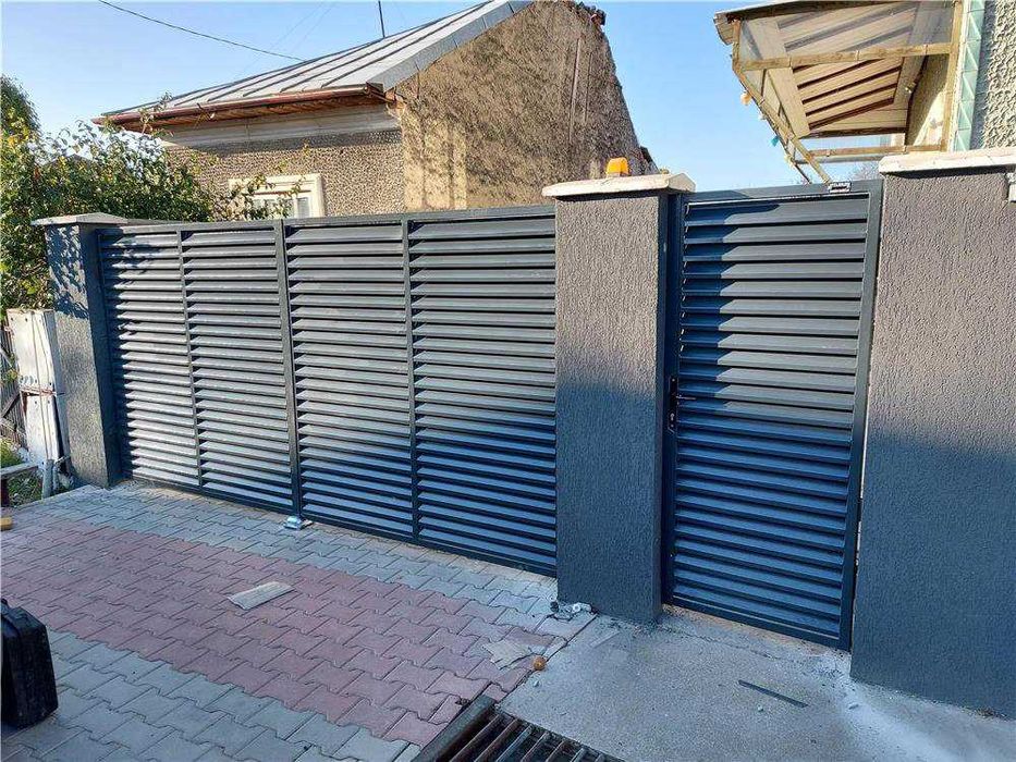 Construim Garduri si Porti din Sipca Metalica, Panouri stil Jaluzele, Plasa Bordurata, Tabla Cutata, Fier Forjat, Placi Betonate BCA