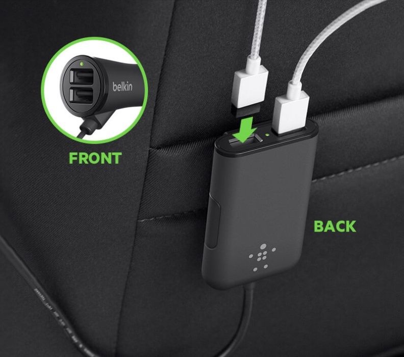 Belkin авто зарядно с 4 USB порта за лек автомобил, Германия