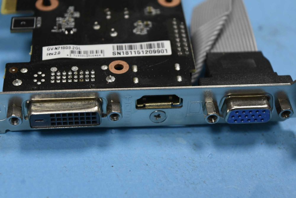 Видео карта Gigabyte 710GT Hdmi VGA DVI - с активно охлаждане