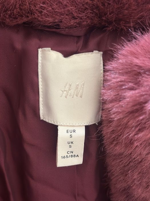 Розово палто с косъм