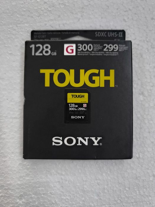 Card SD Sony TOUGH 128GB G Series UHS-II V90 (300 MB/s) – NOU, Sigilat!