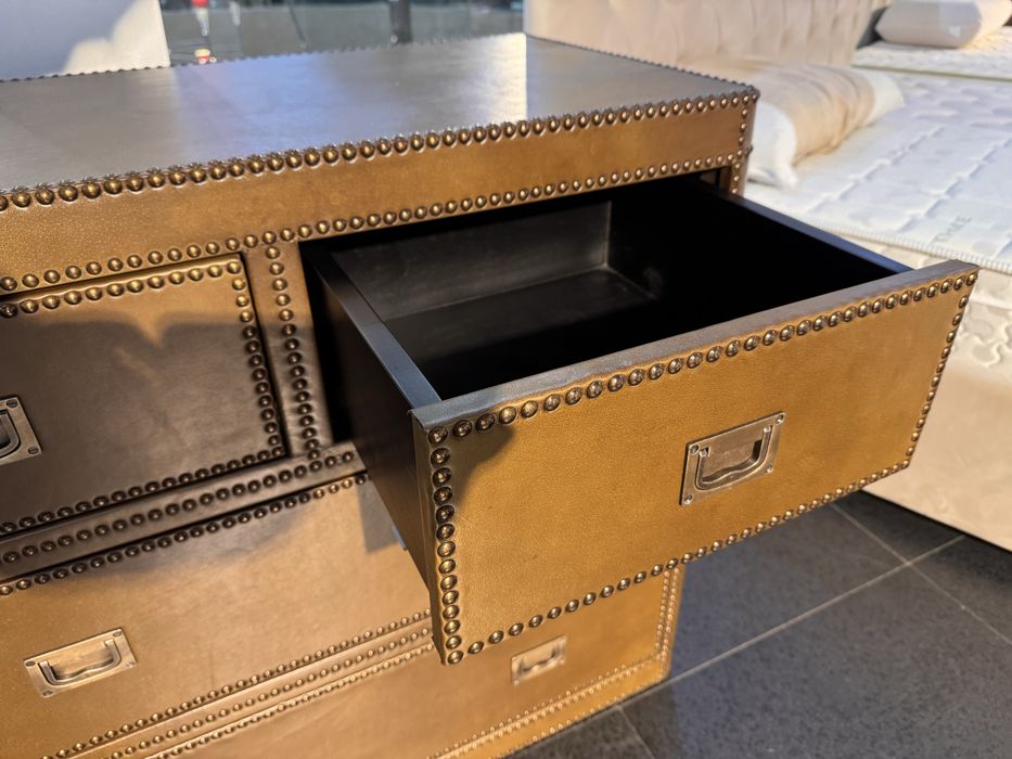 Comoda lemn piele naturala 180 cm