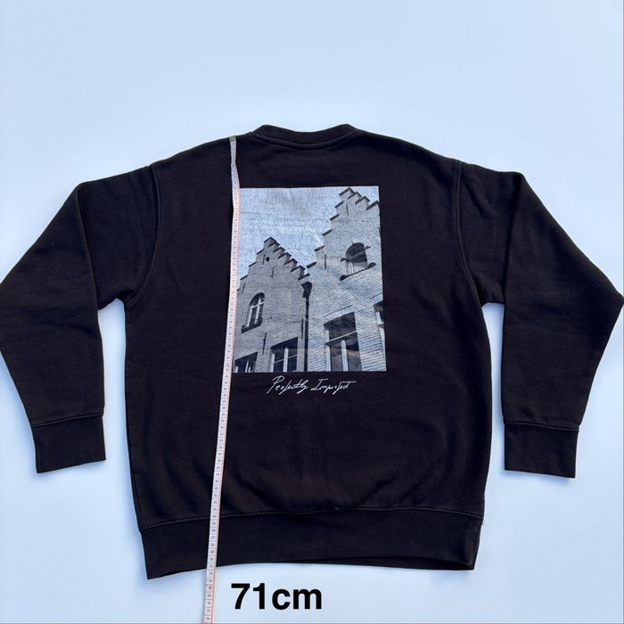 Pull&Bear Sweatshirt Model Negru cu Print Spate, M