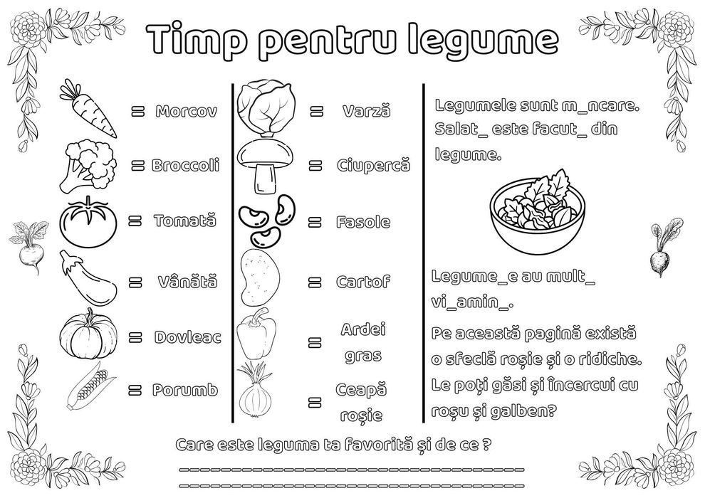 Carte de colorat pentru copii - Digital