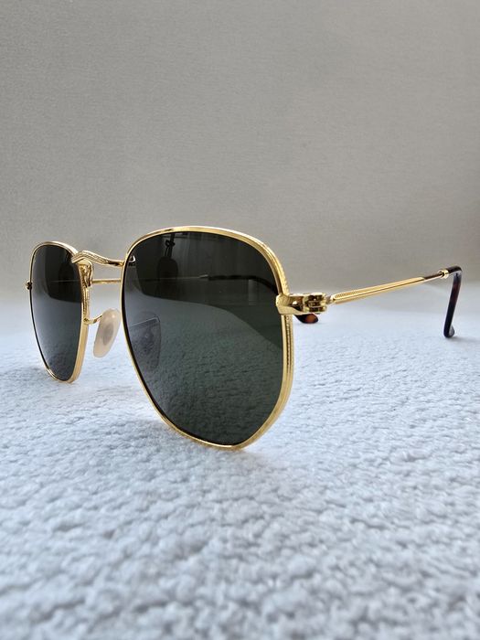 Слънчеви очила Ray-Ban Hexagonal Flat Lenses Gold/Green