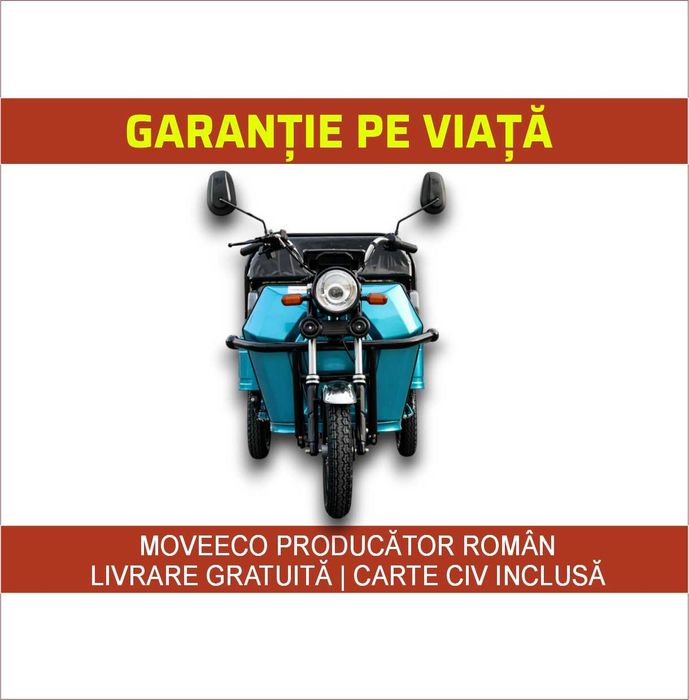 Triciclu Electric Model B03 | 60V/20Ah | 25km/H Fără Permis | Albastru