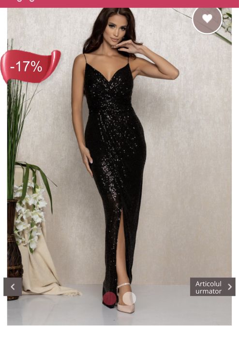 Rochie lunga neagra de seara