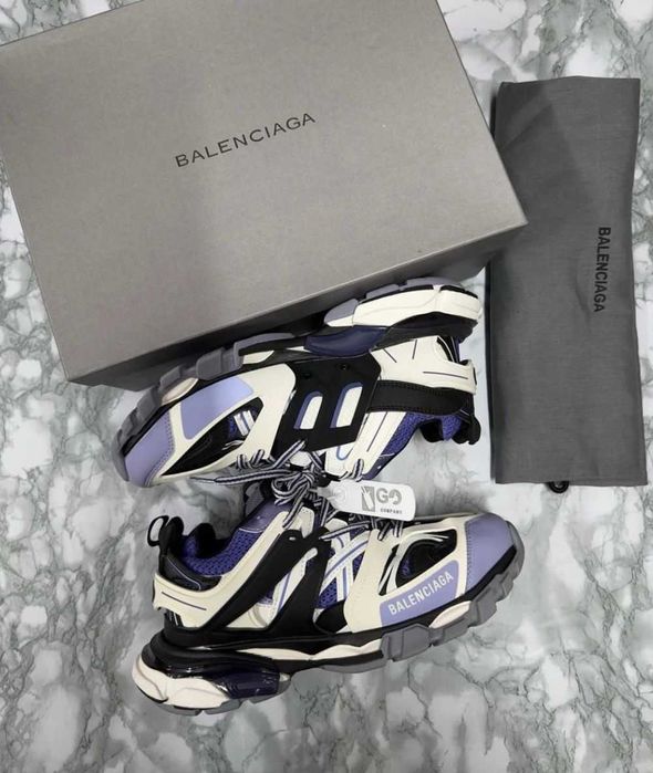 Balenciaga Track Sneaker "White/Black/Iridescent Purple"