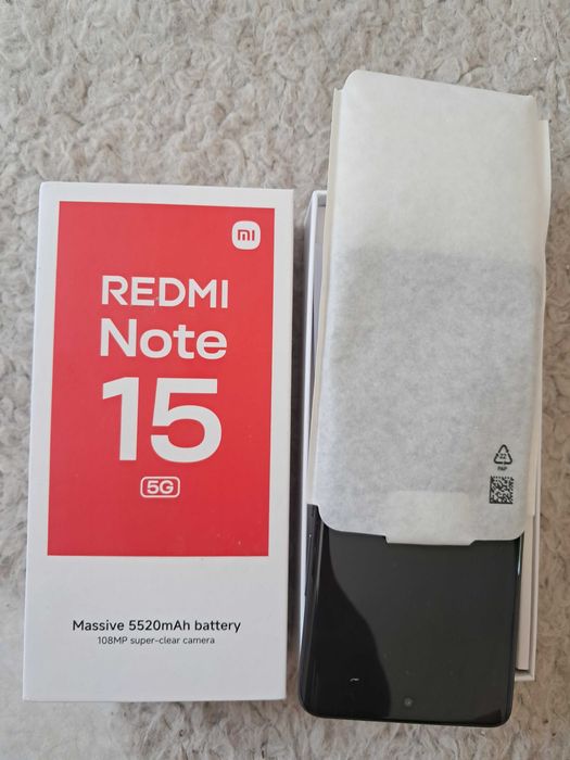 Нов телефон Redmi note 15 5G +екранен протектор